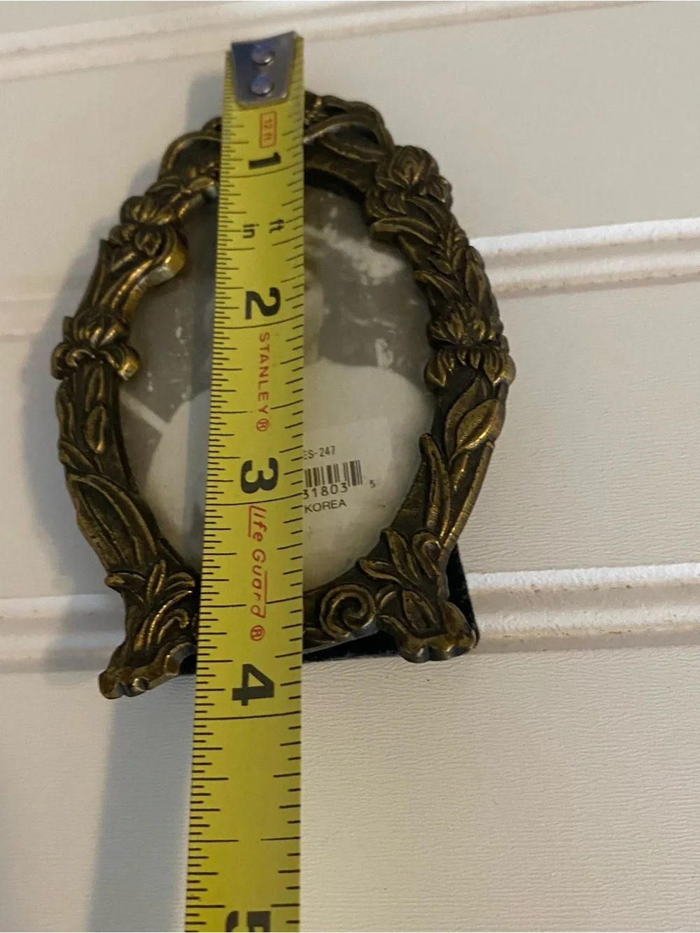 Stanley Brass-Tone Ornate Floral Oval Picture Frames (Pair)